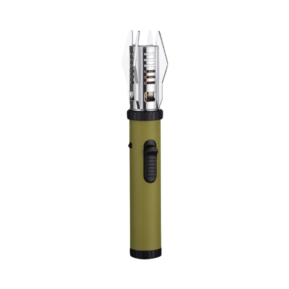 Refillable Butane Torch Lighter -Green - Zoozto