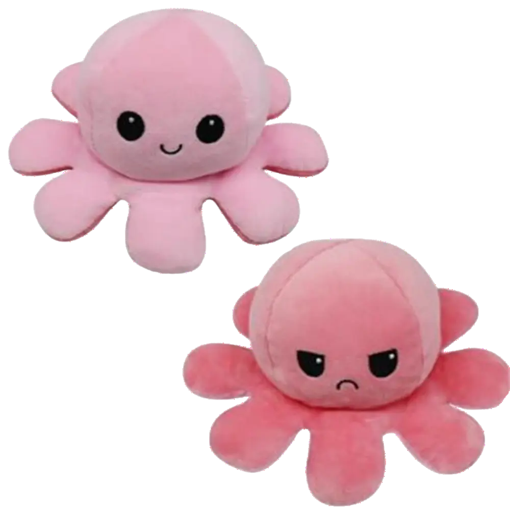 Reversible Octopus Plush -Rose-Rose - Zoozto