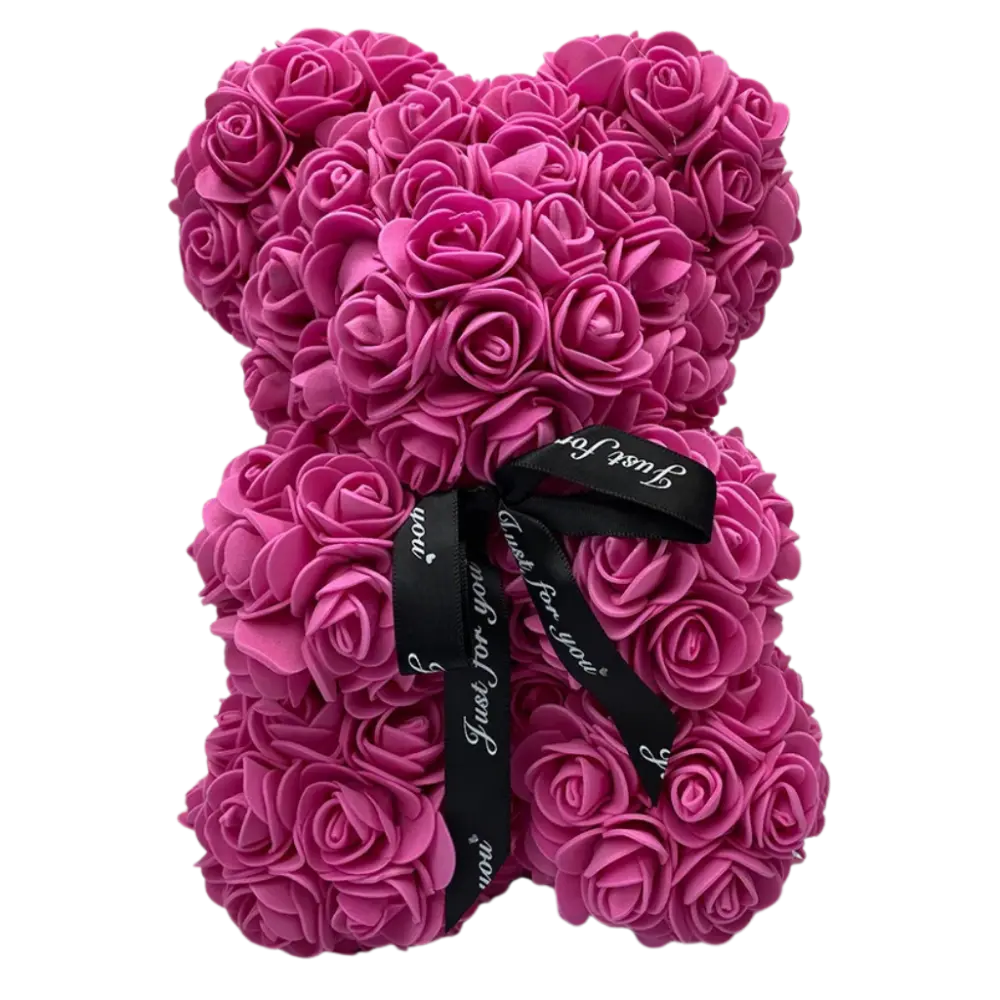 Romantic Roses Teddy Bear -Fuschia - Zoozto
