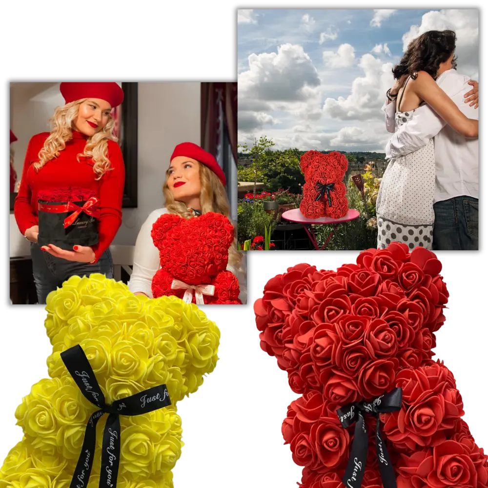 Romantic Roses Teddy Bear - Zoozto