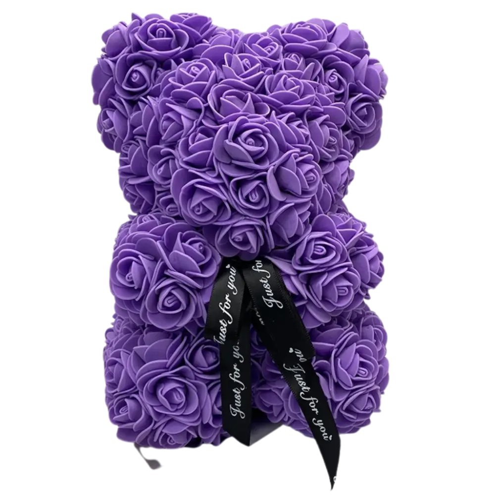 Romantic Roses Teddy Bear -Purple - Zoozto