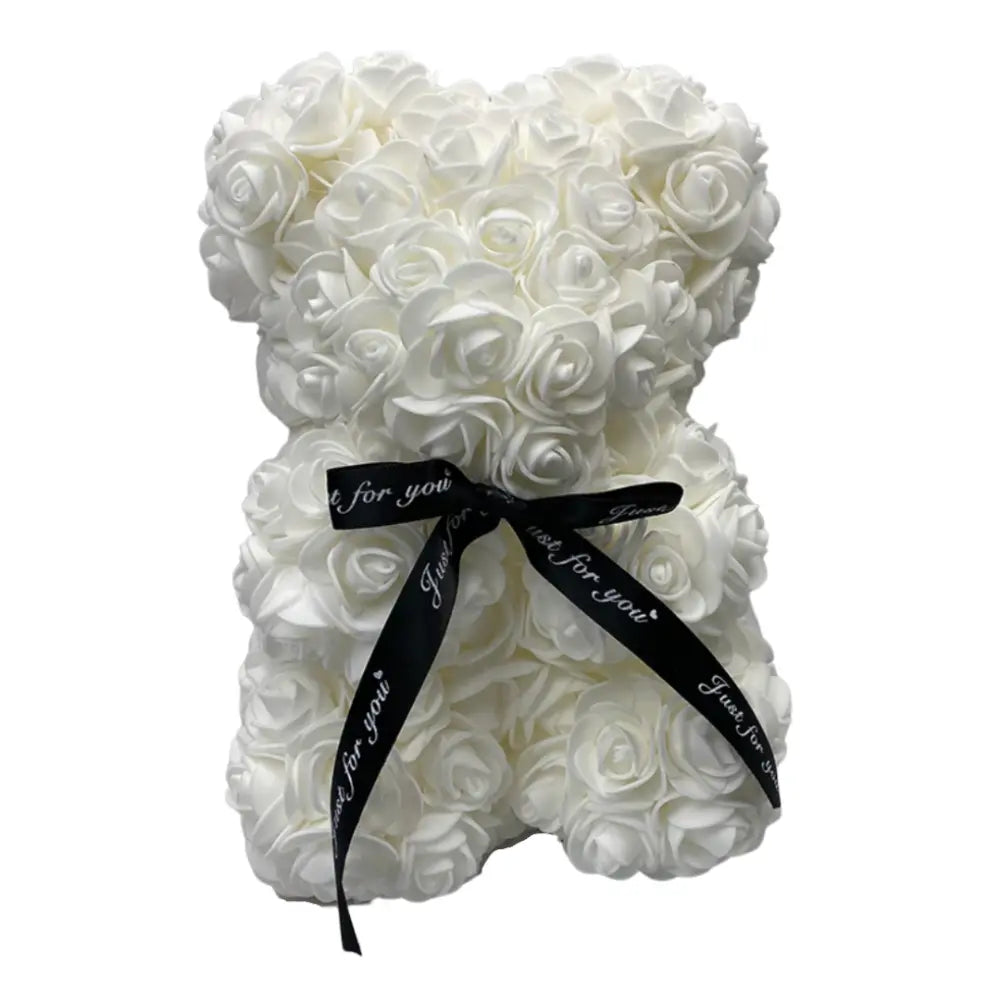 Romantic Roses Teddy Bear -White - Zoozto