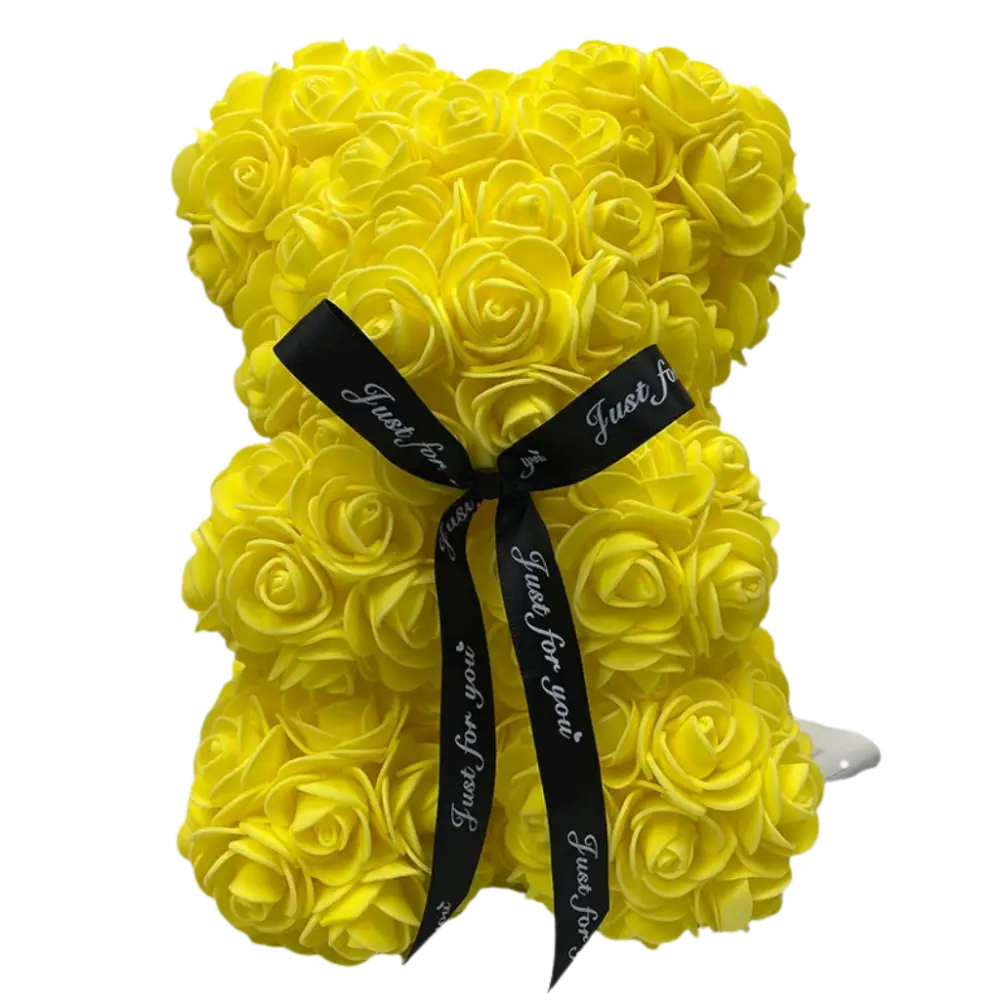 Romantic Roses Teddy Bear -Yellow - Zoozto