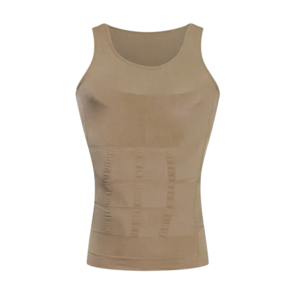Slimming Compression Shirt for Men -Beige - Zoozto