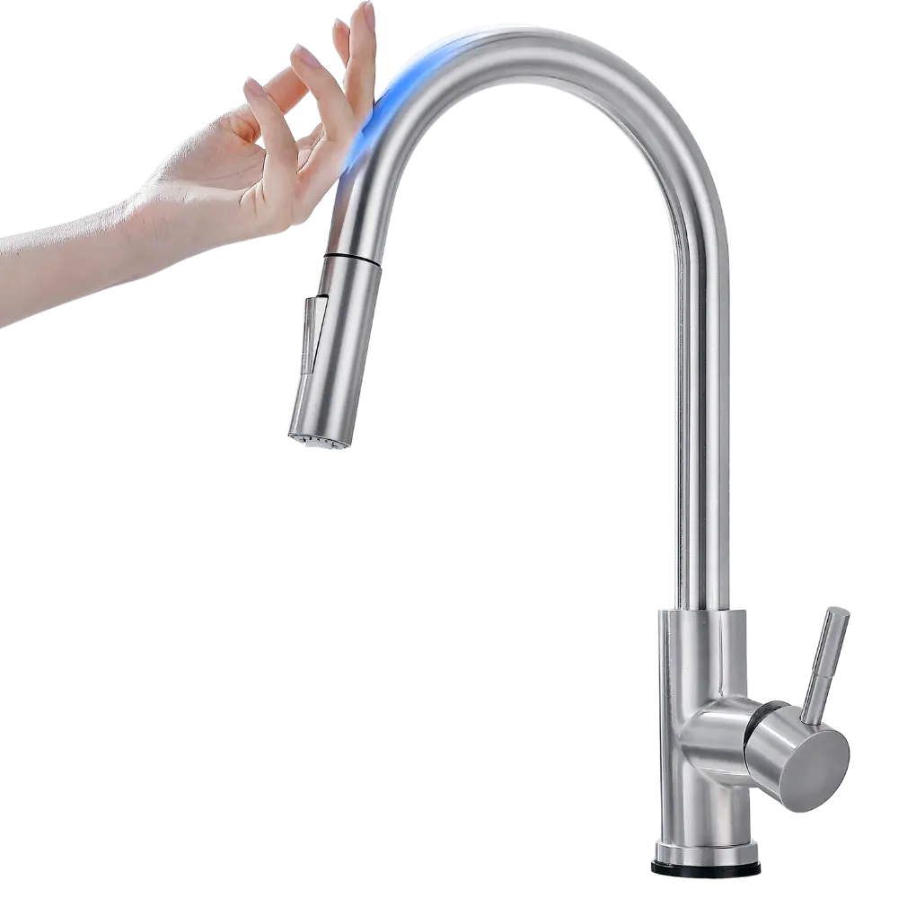 Smart Kitchen Faucet with Sensor -Brush Nickel - Zoozto