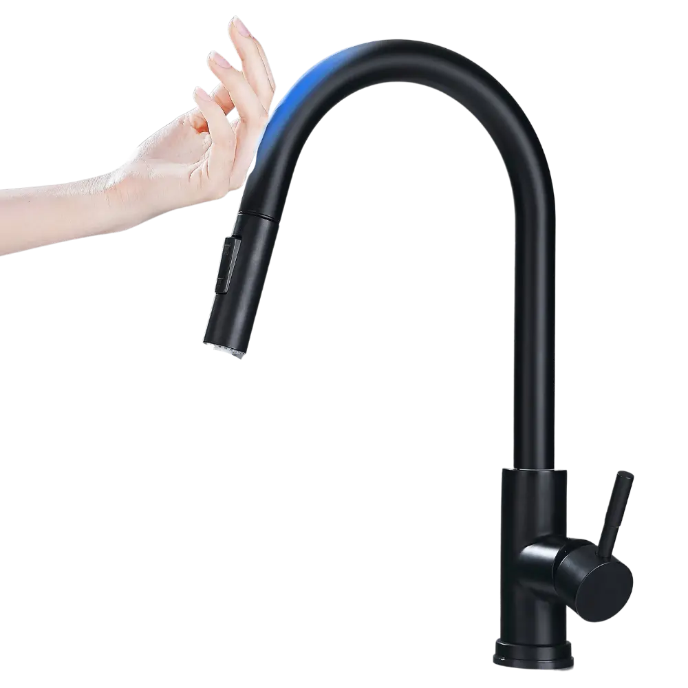 Smart Kitchen Faucet with Sensor -Matt Black - Zoozto