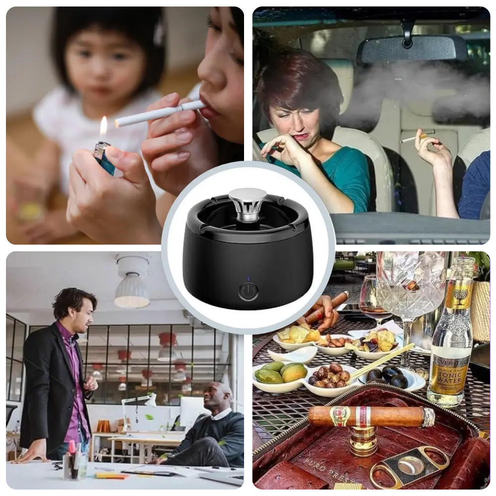 Smokeless Ashtray with Air Purifier - Zoozto