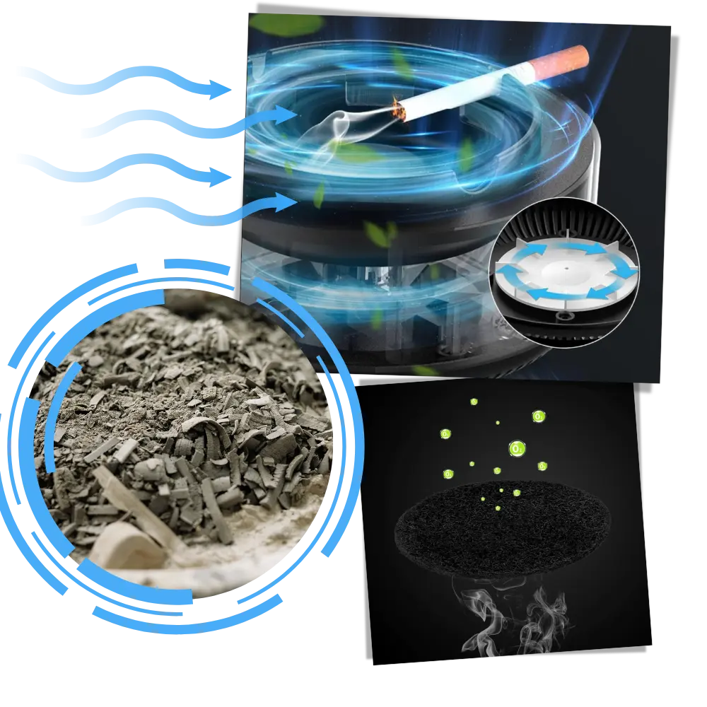 Smokeless Ashtray with Air Purifier - Zoozto