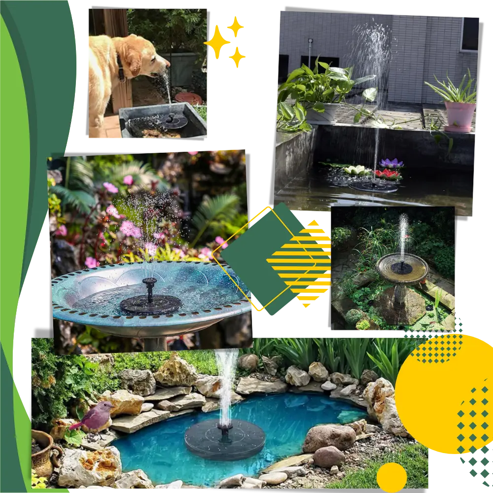 Solar Powered Water Fountain - Zoozto
