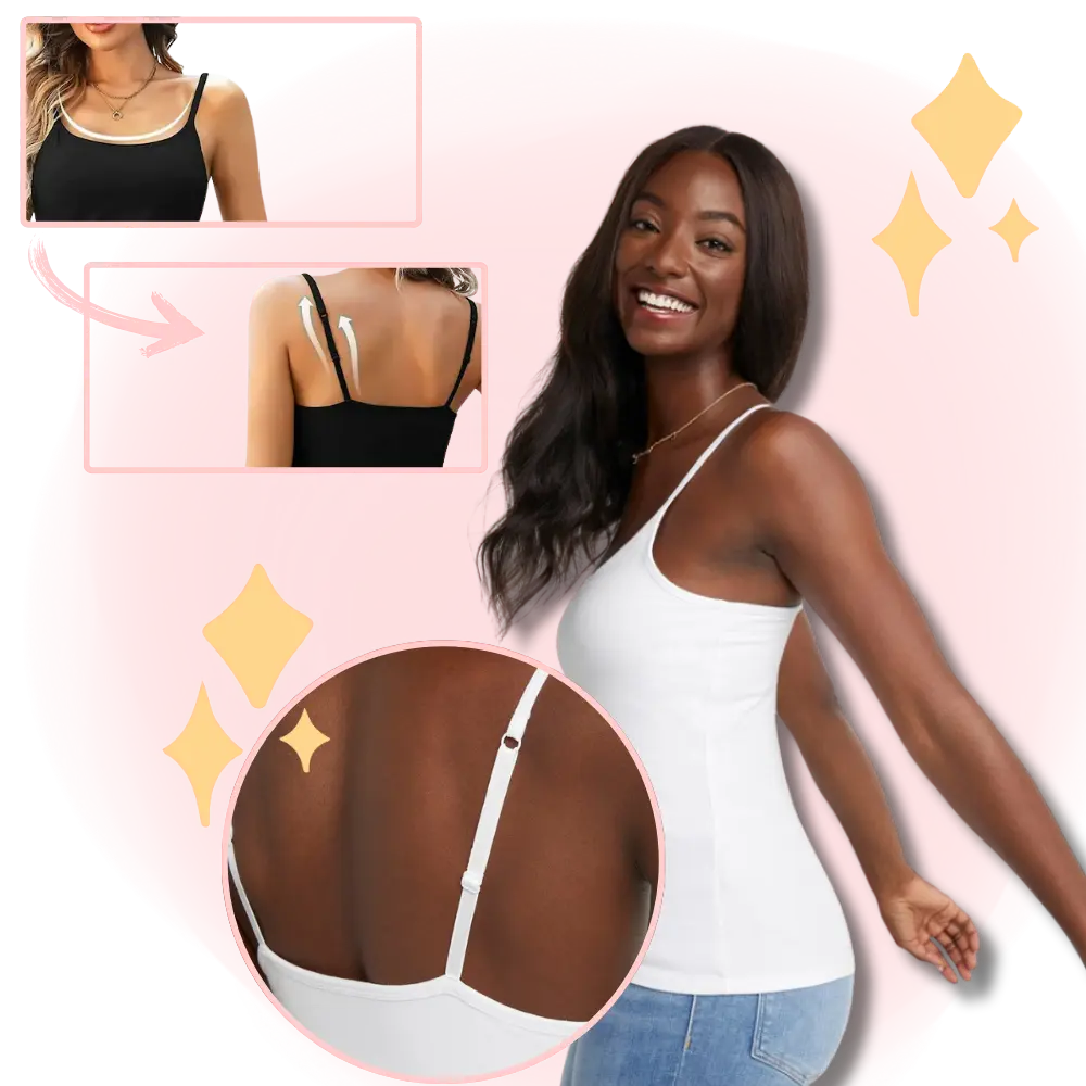 Stylish Cami with Built-In Bra - Zoozto