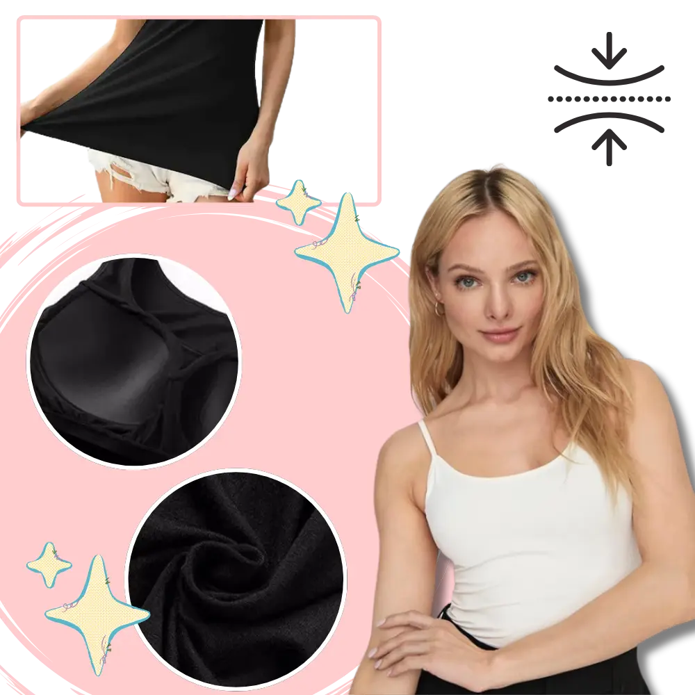 Stylish Cami with Built-In Bra - Zoozto
