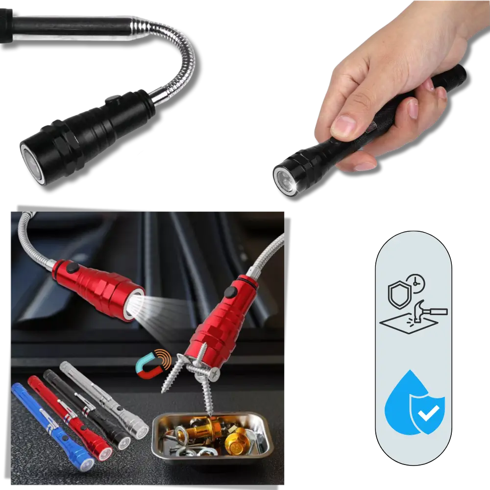 Telescopic Magnetic LED Flashlight - Zoozto
