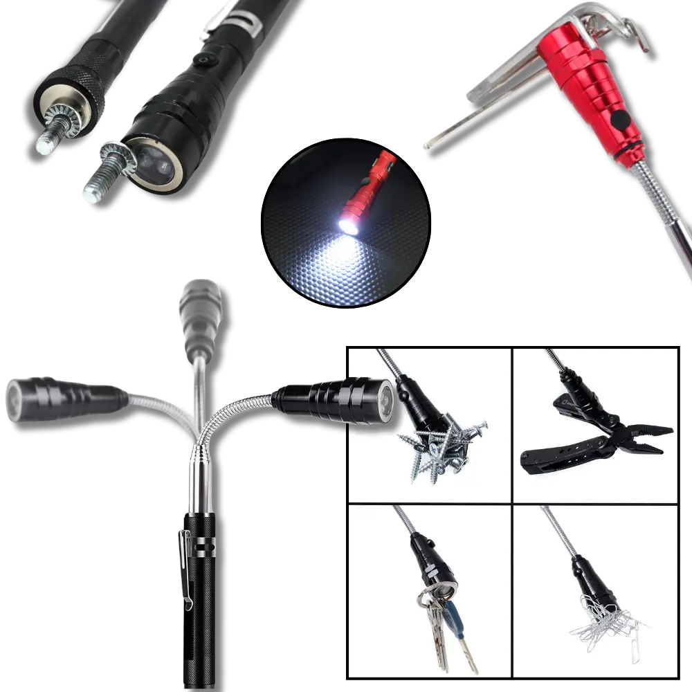 Telescopic Magnetic LED Flashlight - Zoozto