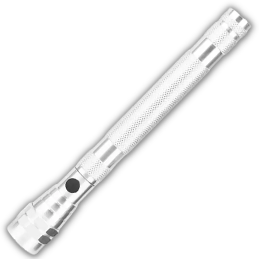Telescopic Magnetic LED Flashlight -Silver - Zoozto