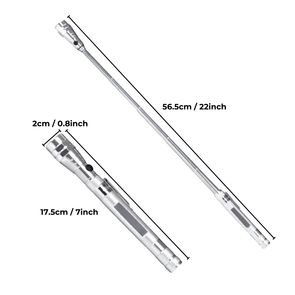 Telescopic Magnetic LED Flashlight - Zoozto