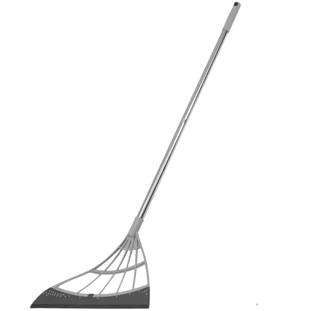Telescopic Rubber Broom and Squeegee -Grey - Zoozto