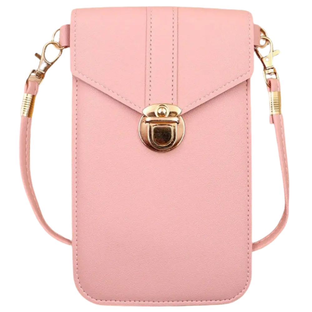Touchscreen Crossbody Phone Bag -Pink - Zoozto