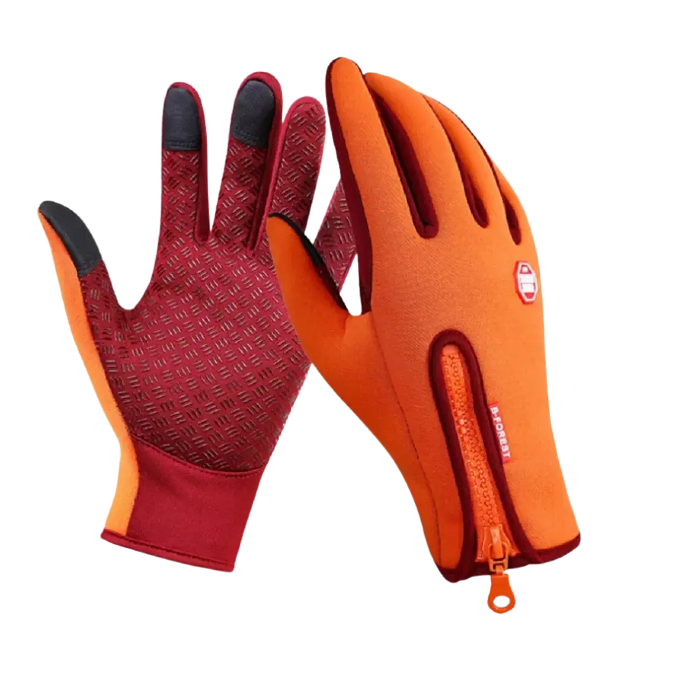 Unisex Thermal Winter Gloves -Orange - Zoozto