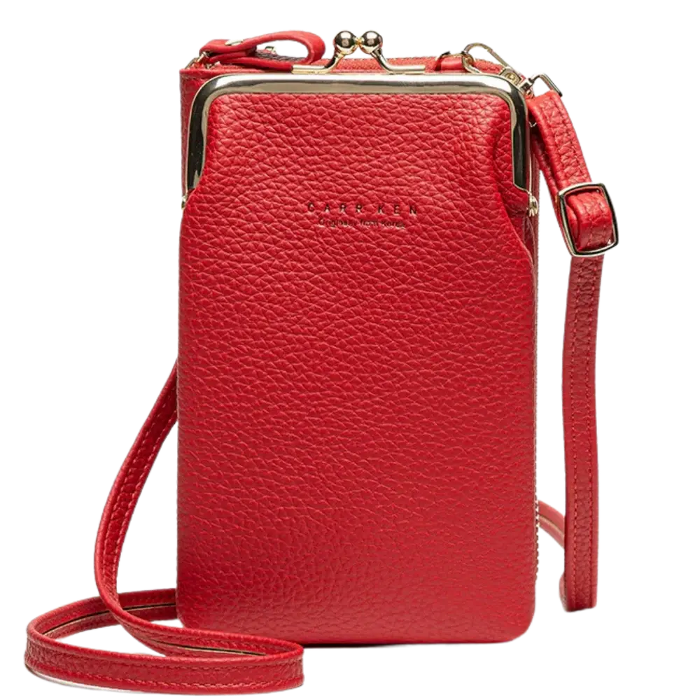 Waterproof Crossbody Pocket Bag -Red - Zoozto