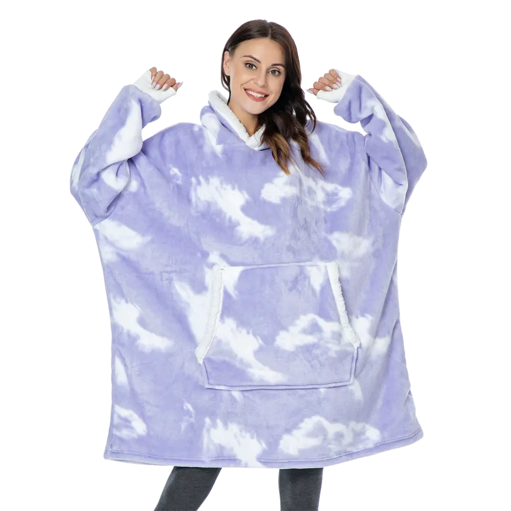 Wearable Blanket Hoodie -Faded Purple - Zoozto