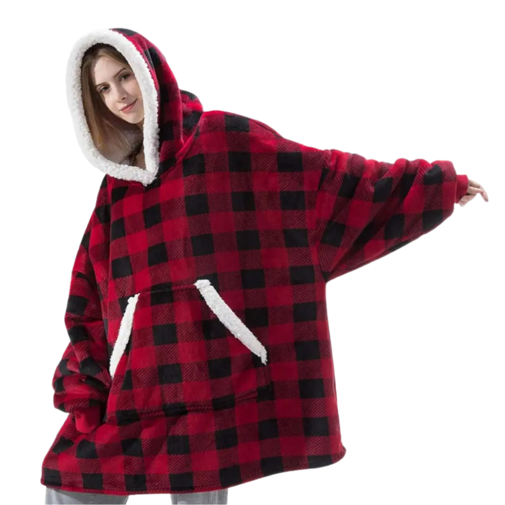 Wearable Blanket Hoodie -Lumberjack - Zoozto