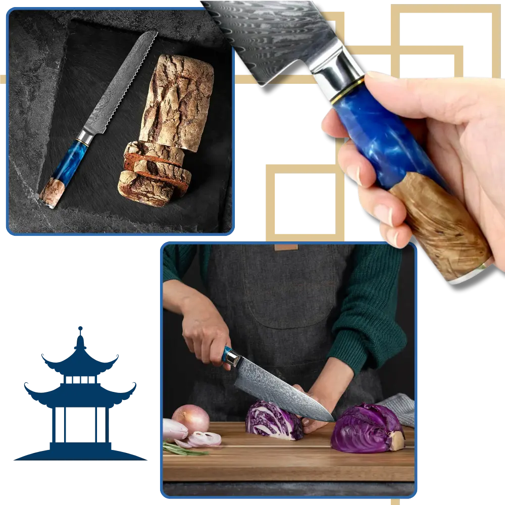 Yellow Sea Series Japanese Knives Set - Zoozto