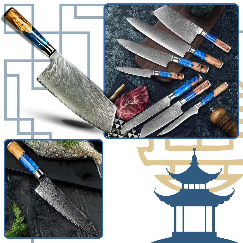 Yellow Sea Series Japanese Knives Set - Zoozto